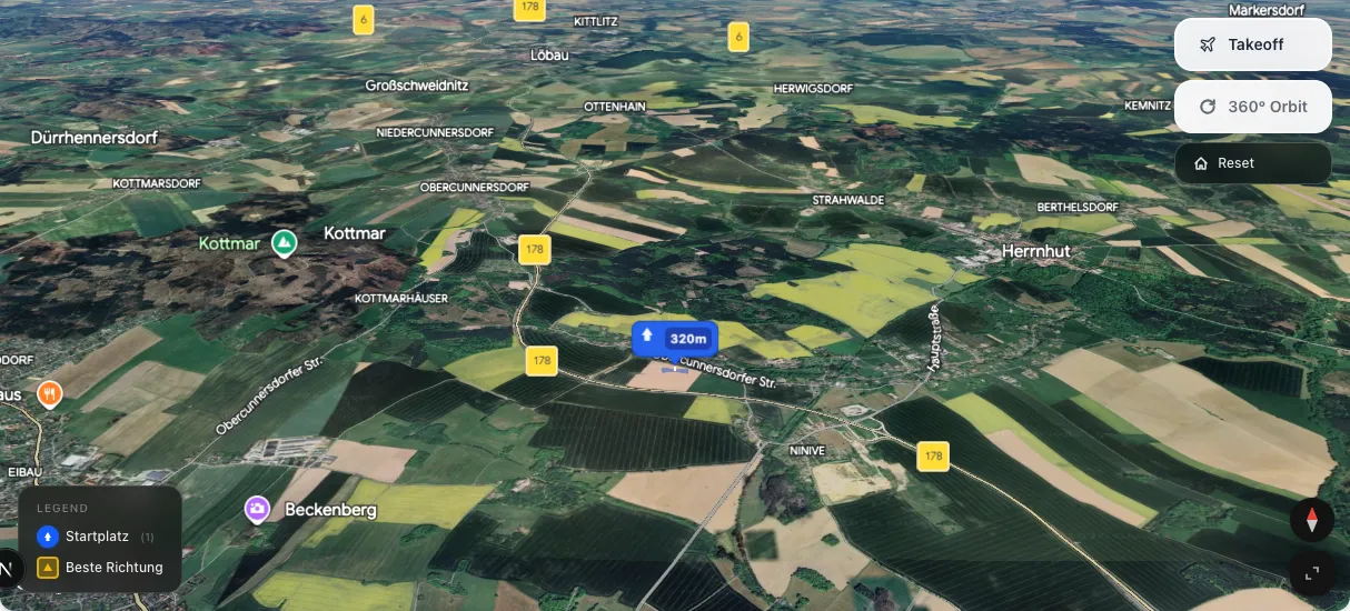 3D terrain map preview