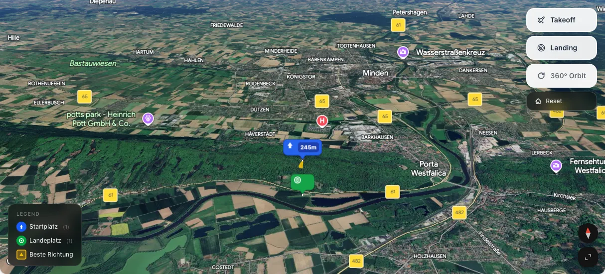 3D terrain map preview