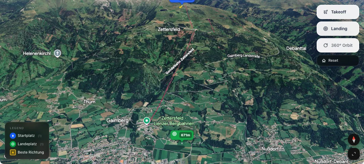 3D terrain map preview