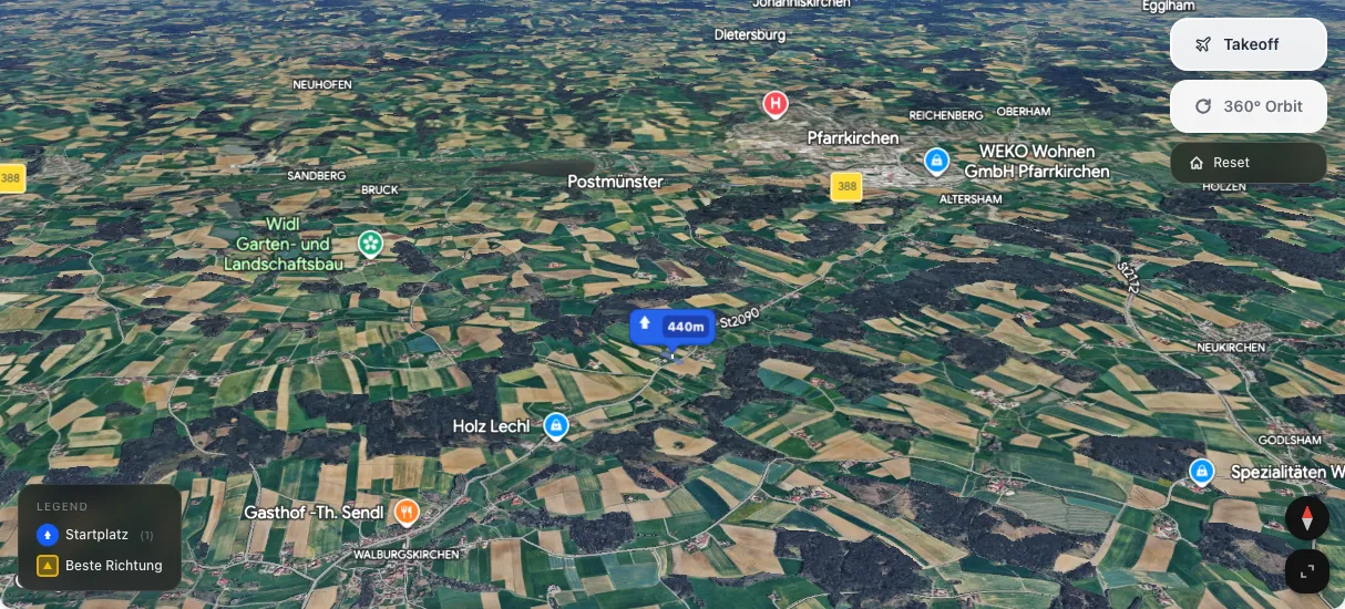 3D terrain map preview