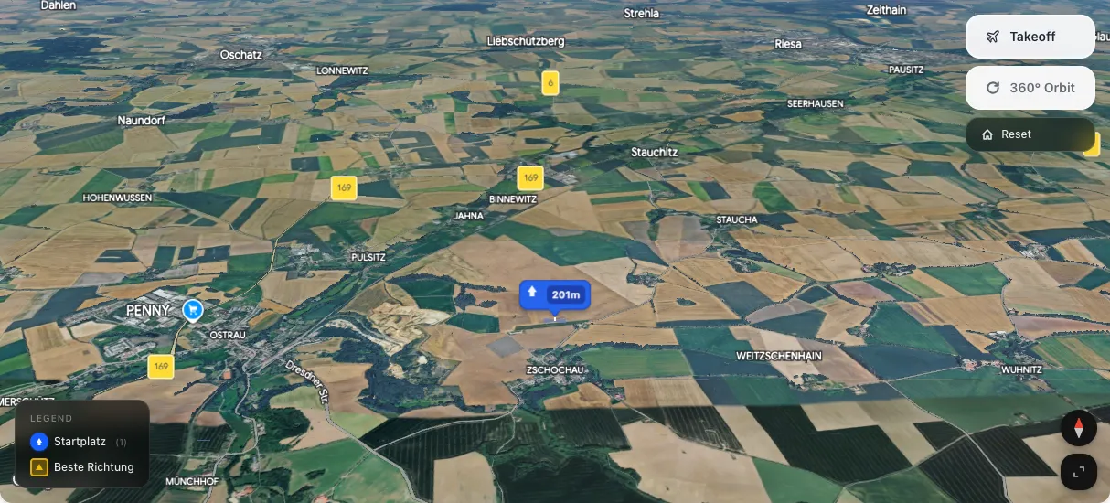 3D terrain map preview