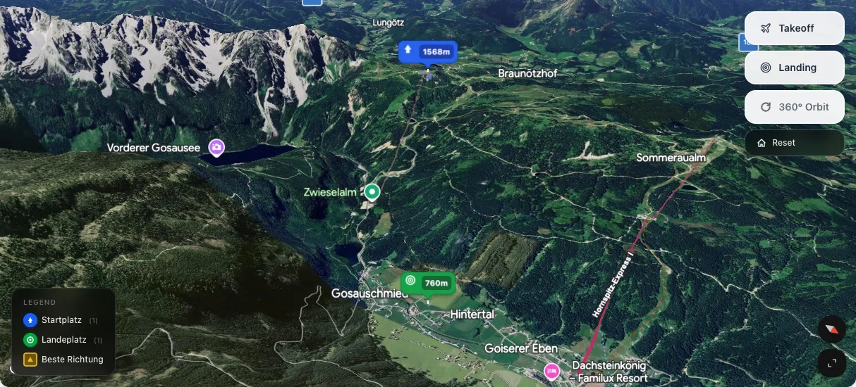 3D terrain map preview